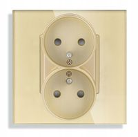 KONTAKT GNIAZDKO ELEKTRYCZNE Z BOLCEM SZKLANE 2 GNIAZDA FI60 PODWÓJNE