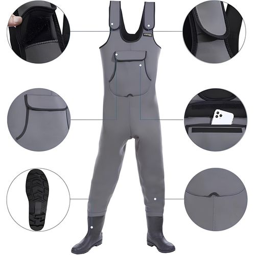 Wodoszczelne, oddychające neoprenowe wodery Smartpeas z gumowymi kozakami na Arena.pl