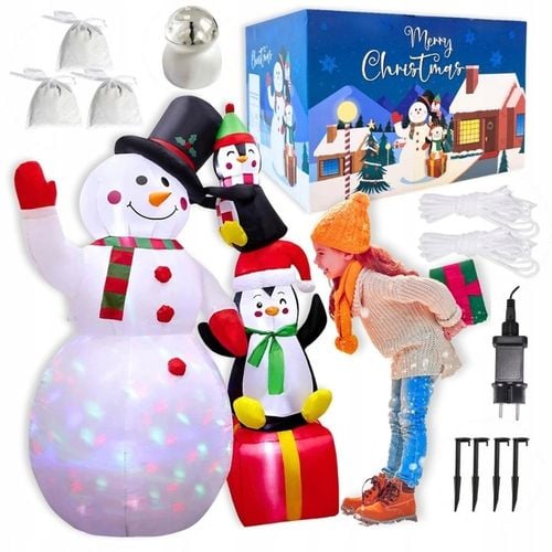 BAŁWAN DMUCHANY ŚWIECĄCY OŚWIETLENIE ŚWIĄTECZNE ZEWNĘTRZNE DEKORACJA OGRODU na Arena.pl