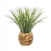 TRAWA sztuczna ozdobna W DONICZCE KWIAT wysoki46cm