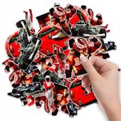 NAKLEJKI ETYKIETY NA ZESZYT NALEPKA Z POSTACIAMI WYŚCIGI F1 WZORY 6 SZT