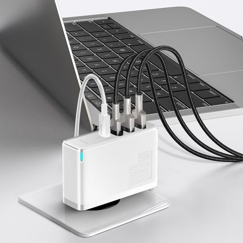 Szybka ładowarka sieciowa GaN2 Pro USB USB-C QC PD 100W biały na Arena.pl