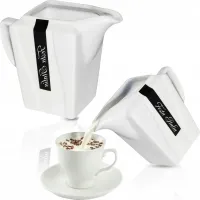 MLECZNIK PORCELANOWY 250ML VIVA DO MLEKA ŚMIETANKI KAWY WODY Z DZIÓBKIEM