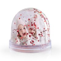 Szklana śnieżna kule ze zdjęciem wnuków prezent dla babci i dziadka