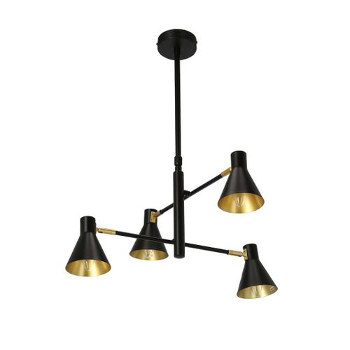 Less zwis 4x40W E14 czarny matowy na Arena.pl