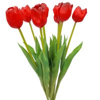 TULIPANY SILIKONOWE 44 cm TULIPAN SILIKONOWY CZERWONY SZTUCZNE KWIATY