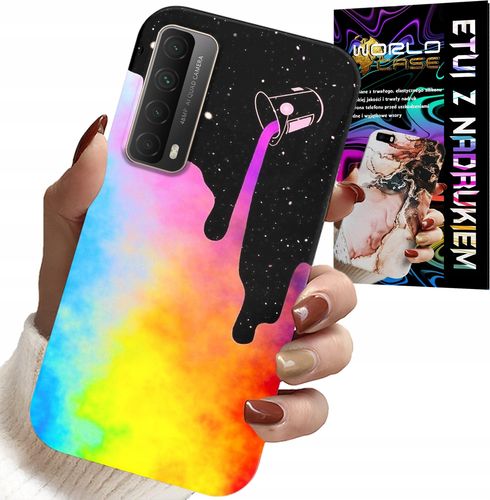 ETUI DO HUAWEI P SMART 2021 - TĘCZOWE KOLOROWE WZORY, FARBA + FOLIA na Arena.pl