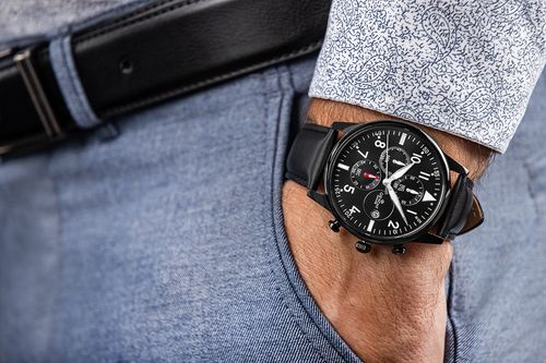 zegarek męski giewont chronograph sapphire czarny gw5630-a1 na Arena.pl