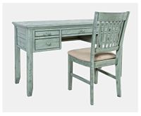 Biurko miętowe turkusowe w stylu vintage sekretarzyk