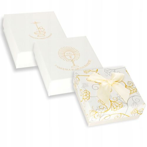 Srebrny Łańcuszek 925 z Medalikiem Sercem Matka Boska na Komunię Chrzest na Arena.pl