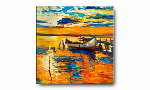 OBRAZ NA PŁÓTNIE 113 Zachód słońca 40x40cm na Arena.pl