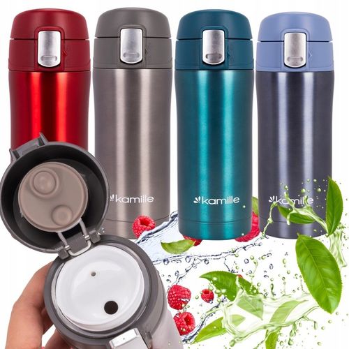 KUBEK TERMICZNY STALOWY TERMOS BIDON Z USTNIKIEM na Arena.pl