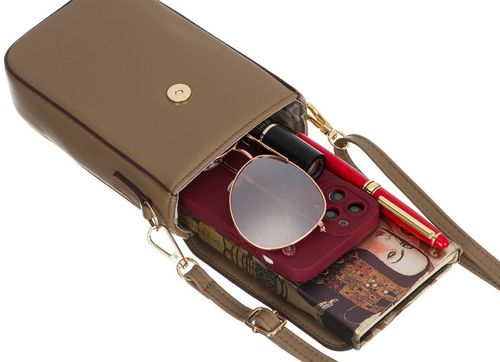 mini torebka-portfel ze skóry ekologicznej - peterson na Arena.pl