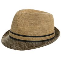 Kapelusz słomkowy męski fedora panama letni trilby kawa rondo M 58cm