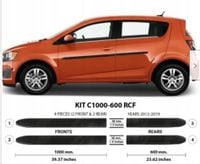Chevrolet AVEO 12-19 - Listwy CZARNE Boczne Drzwi