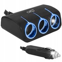ROZDZIELACZ ROZGAŁĘŹNIK ZAPALNICZKI 120W ADAPTER 3 GNIAZDA 12V/24V LED