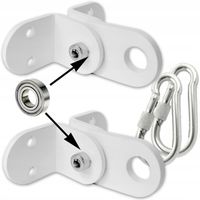 Mocowanie z łożyskiem uchwyt do huśtawki hamaka fotela Biały mat mocny