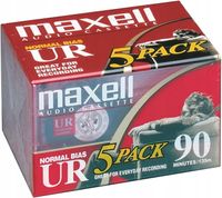 2 x NOWE KASETY MAGNETOFONOWE AUDIO MAXELL 90min 5szt UR 90 UR90