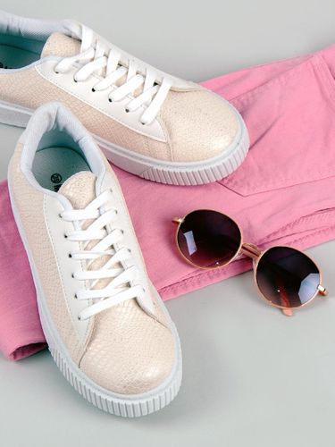 BIAŁE TRAMPKI SNAKE PRINT Rozmiar - 41 na Arena.pl