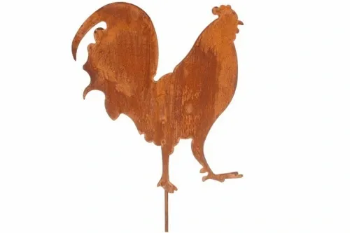 Kogut duży metalowy do ogrodu rdza zdjęcie 1