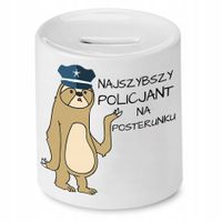 Skarbonka Dla Policjanta Najszybszy Policjant Z Nadrukiem Ze Zdjęciem