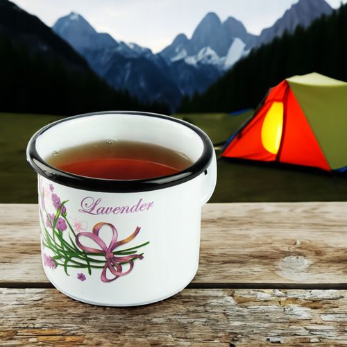 KUBEK SILESIA EMALIA 400 ML 9CM METALOWY KUBEK DO KAWY HERBATY OBOZOWY na Arena.pl