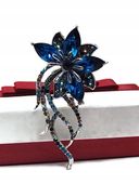 LUX BROSZKA ZAWIESZKA SREBRNA KWIAT + PUDEŁKO NA PREZENT