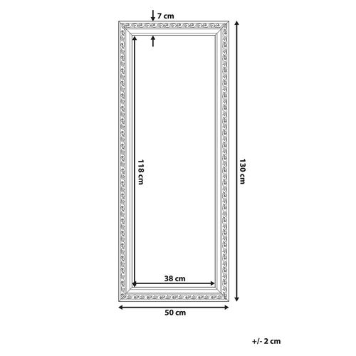 Lustro Ścienne  50 X 130 Cm Białe Mauleon na Arena.pl