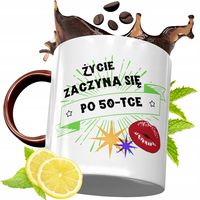 Kubek Bordowy 50 Urodziny Na Urodziny Prezent Z Nadrukiem Ze Zdjęciem