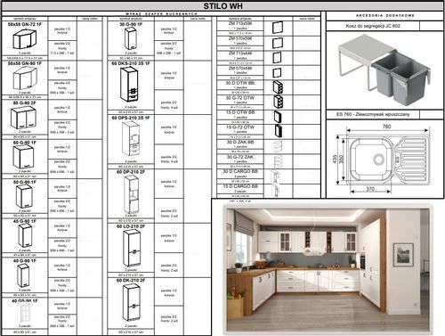 Meble kuchenne STILO - cichy domyk BIAŁY MAT na Arena.pl