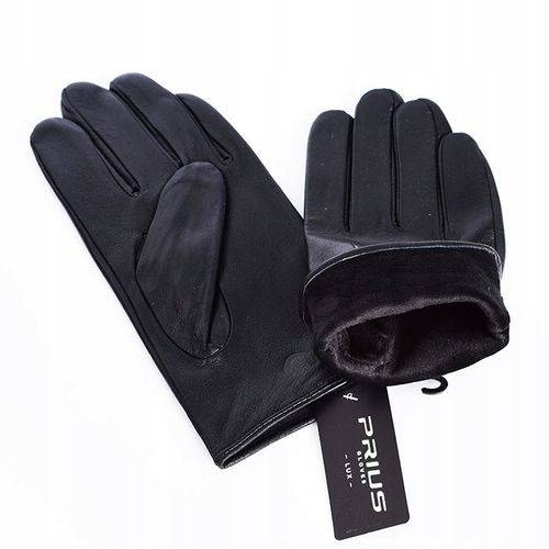 RĘKAWICZKI SKÓRZANE MĘSKIE CZARNE OCIEPLANE SKÓRA na Arena.pl