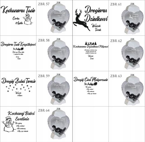 EKSKLUZYWNY ZNICZ SERCE biały personalizowany GRAWER DLA SZWAGIERKI na Arena.pl