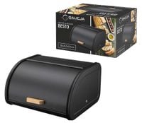 Chlebak stalowy pojemnik na chleb pieczywo BESTO czarny mat stal malowana proszkowo