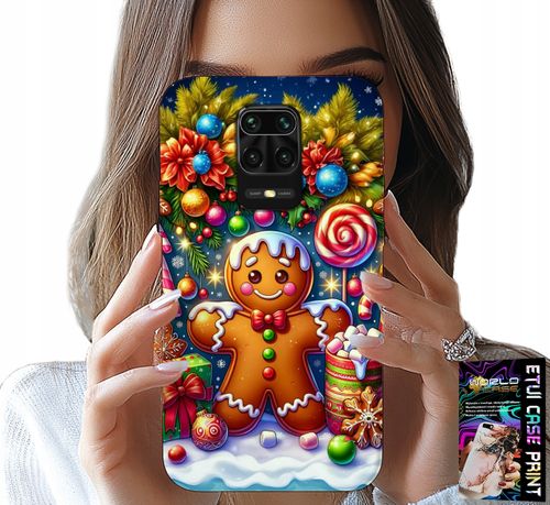 ETUI DO XIAOMI NOTE 9 PRO / 9S - PIERNIK, CUKIERKOWE WZORY ŚWIĘTA + SZKŁO na Arena.pl