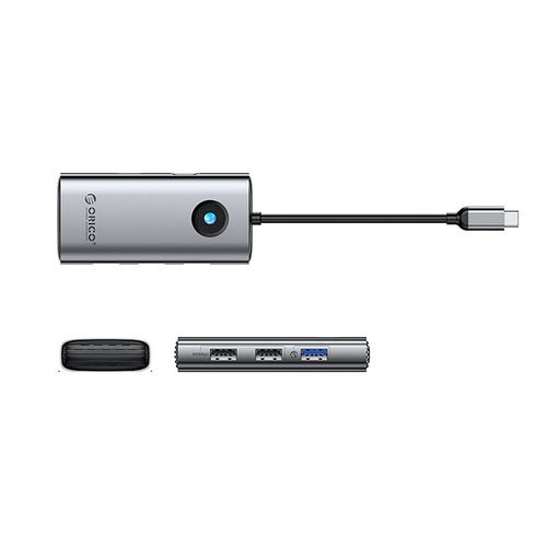 Hub PW11-5P rozdzielacz USB-C na USB-A USB-C PD HDMI - szary na Arena.pl