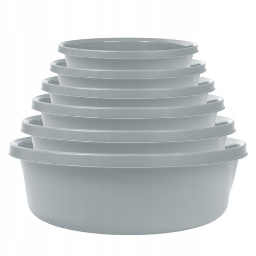 KADAX Miska Plastikowa 9L Okrągła Na Pranie Szara na Arena.pl