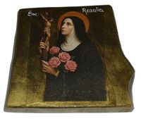 Ikona Święta Rozalia patronka chroniąca od zarazy i chorób zakaźnych