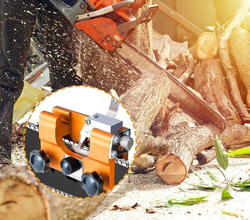 OSTRZAŁKA ŁAŃCUCHÓW PIŁY SPALINOWEJ PILARKI RĘCZNA + 4 OSTRZA OSEŁKI na Arena.pl