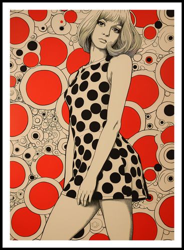 Plakat 67,5x95cm Czerwone Kropki na Arena.pl