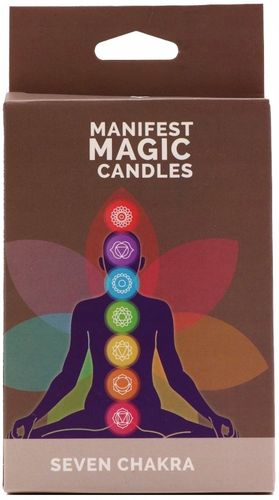 ZESTAW 7 MAGICZNYCH ŚWIEC RYTUALNYCH MANIFEST MAGIC CANDLES SIEDEM CZAKR na Arena.pl