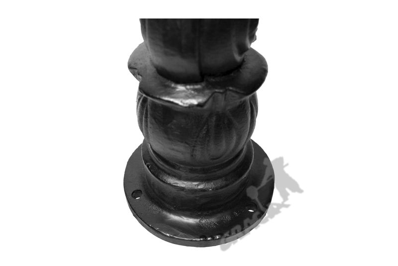 LAMPA A21 Z KULĄ SZKLANĄ ŻELIWNA RETRO DO OGRODU zdjęcie 4