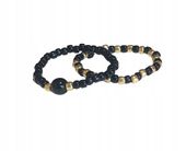 2 szt ELASTYCZNY PIERŚCIONEK KORALIKI ONYKS