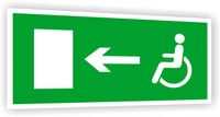 Tabliczka ewakuacyjna nadruk 20x10 droga ewakuacyjna dla niepełnosprawnych