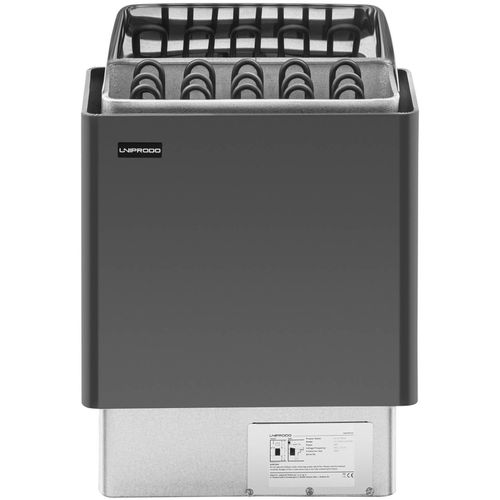 Piec do sauny elektryczny 8-12 m3 do 110C 400 V 8 kW czarno-srebrny na Arena.pl