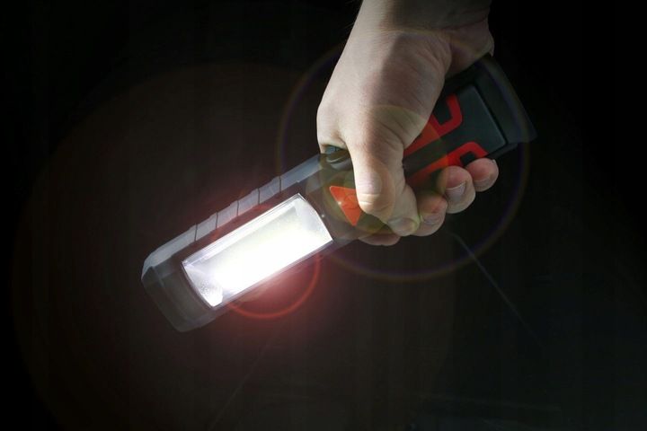 LATARKA WARSZTATOWA MOCNA 3W1 LED COB AKUMULATOR LAMPKA zdjęcie 4