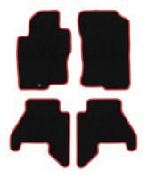Dywaniki welurowe CARLUX-RED do Nissan Pathfinder R51 2005- czarne