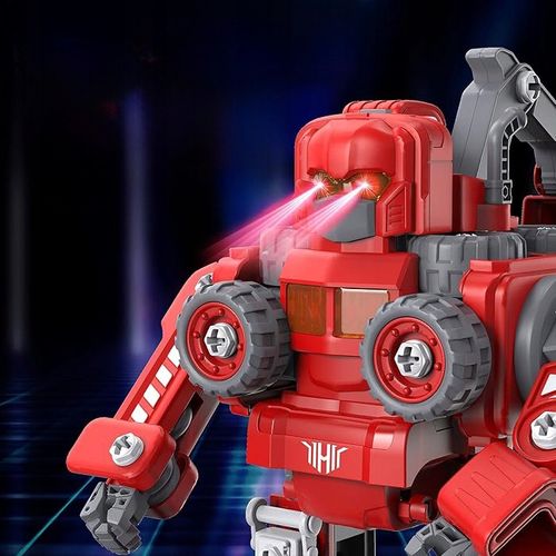 5w1 AUTO ROBOT DO SKŁADANIA ŚWIECĄCY DŻWIĘKI DLA DZIECI KOPARKA DŻWIG na Arena.pl