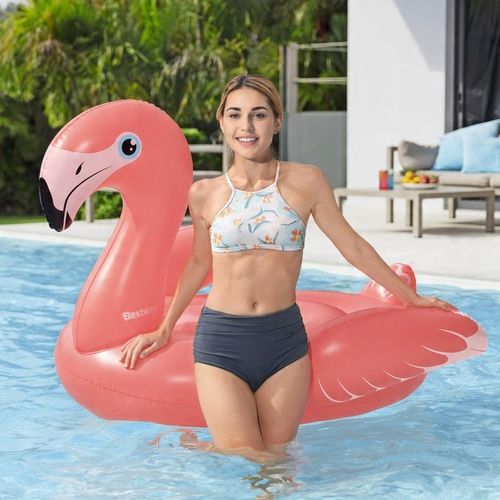 Materac Dmuchany Flaming GIGANT na Basen Plażę Uchwyty 168x120cm Bestway na Arena.pl