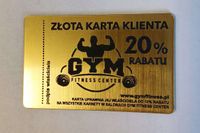 Tabliczka Grawerowana laminat Ekskluzywna złota karta stałego klienta