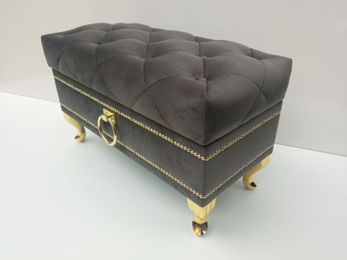 Pufa ławka Caro glamour złoto na Arena.pl